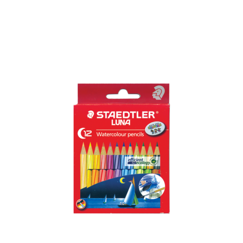 STAEDTLER Luna Watercolour / Water Colour Pencils - 12 Colour SHORT (1371001CH)